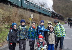 Výprava párou na Křivoklát - prosinec 2013